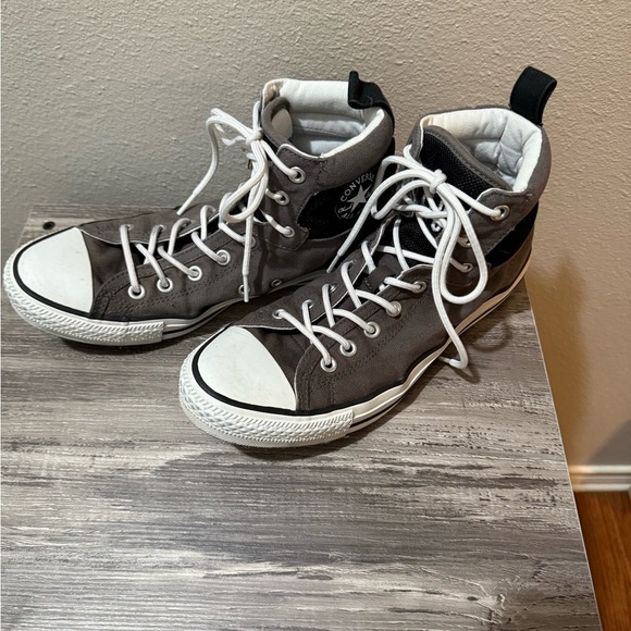 Converse all star size 10 men or 12 woman grey/black/white - used - Picture 1 of 5